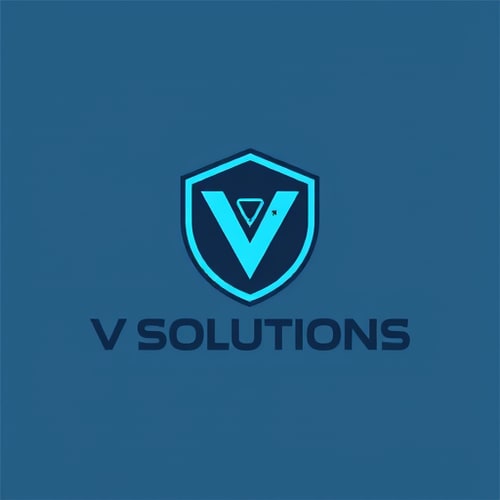 AI Design for 📛 Name Suggestion V SOLUTIONS ________________________________________ 🎨 Theme & Style • Theme: YOUR SAFETY IS OUR PRIORITY • Style: Modern, minimal, professional, tech-inspired ________________________________________ 🌈 Colors • Blue → Trust, safety, technology • Black/Grey → Strength, professionalism • Red (accent) → Alertness, warning, protection ________________________________________ ✨ Vibe & Inspiration • A shield + CCTV camera icon merged together (symbol of protection) • Clean typography with bold, futuristic fonts • Circular shape to symbolize 360° surveillance • Simple but powerful look (works on both digital and print) ________________________________________ 👉 PLEASE design and show logo image for this concept 