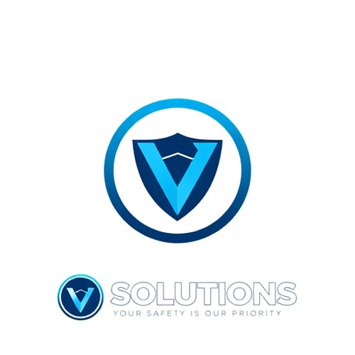 AI Design for 📛 Name Suggestion V SOLUTIONS ________________________________________ 🎨 Theme & Style • Theme: YOUR SAFETY IS OUR PRIORITY • Style: Modern, minimal, professional, tech-inspired ________________________________________ 🌈 Colors • Blue → Trust, safety, technology • Black/Grey → Strength, professionalism • Red (accent) → Alertness, warning, protection ________________________________________ ✨ Vibe & Inspiration • A shield + CCTV camera icon merged together (symbol of protection) • Clean typography with bold, futuristic fonts • Circular shape to symbolize 360° surveillance • Simple but powerful look (works on both digital and print) ________________________________________ 👉 PLEASE design and show logo image for this concept 