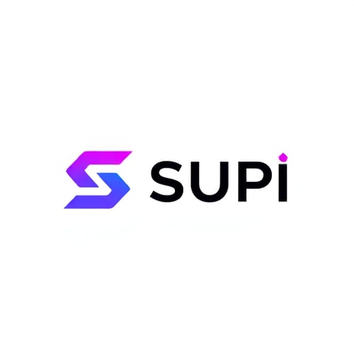 AI Design for SUPI Logo Brief(Smart UPI Payments Interface)1. Logo TypeCombination MarkAbstract / Geometric Icon: Represents speed, trust, and seamless digital payment flow.Wordmark (SUPI): Clean, bold sans-serif font to emphasize clarity, professionalism, and trustworthiness.2. Concept & Meaning Behind the IconGeometric “S” ShapeRepresents the initial of SUPI.Two parallel diagonal strokes forming double right-ticks ✅✅ → conveys “payment successful / transaction approved”.Abstract flow → symbolizes digital transfer & smart connectivity.Dual Gradient (Blue → Purple → Pink)Blue = Trust, reliability (finance color psychology).Purple = Innovation, digital-first approach.Pink Accent = Modern & youthful energy (appeals to new-age users).Rounded GeometryKeeps it friendly & accessible, not rigid like old banking systems.3. Wordmark StyleTypeface: Modern Sans-Serif (bold, slightly rounded)Example: Similar to Google Sans, Poppins, or Inter Bold.Letter spacing: Medium → ensures readability on all screen sizes.Placement:Icon on the left, Wordmark on the right (horizontal lockup).Vertical version (stacked) also prepared for app splash screen & favicon.4. Usage GuidelinesPrimary Logo → Icon + “SUPI” + tagline (Smart UPI Payments Interface).Secondary Logo → Icon + “SUPI” (no tagline).Standalone Icon → Just the geometric “S” (for app icon, favicon, payment tick).5. Grid & MeasurementsIcon built on a 4x4 or 8x8 grid system → ensures geometric balance.Safe space: Keep “S” height margin around logo so it’s not crowded.Minimum size: Icon must be visible even at 24px (app icon clarity).6. ApplicationsMobile App Splash Screen → White background, logo centered, gradient accent on top.Payment Success Screen → Icon animation → right tick glowing.Card/QR Branding → Standalone icon used for small spaces.