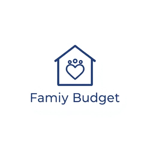 AI Design for Create a minimalist, modern logo for a Family Budget Planner in the style of a simple symbol, similar to a paper with a leaf icon. Use only one object, flat and clean, with thin balanced lines. Incorporate a subtle reference to family and planning — for example: - A house outline with a small heart inside, - A document/page outline with abstract family figures inside, - Or a calendar icon with a family element. 