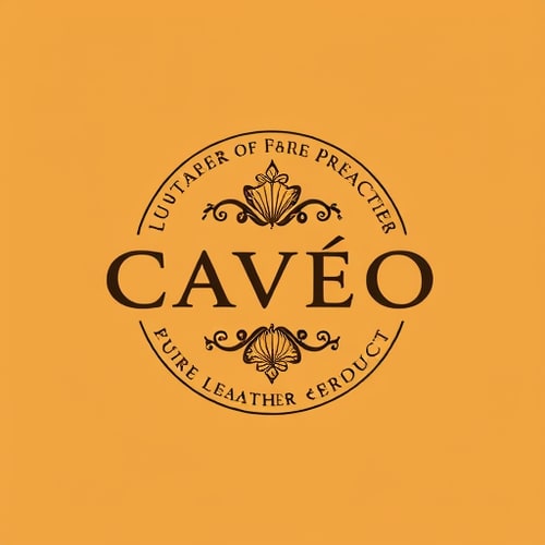AI Design for make a logo for me more elegant,premium,rare of my brand of pure leather products my brand name is CAVÉO and write under CAVÉO " L U X U R Y I N E V E R Y S T I T C H"