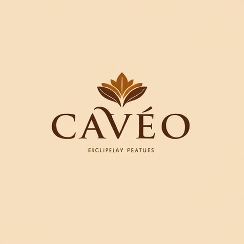 AI Design for make a logo for me more elegant,premium,rare of my brand of pure leather products my brand name is CAVÉO and write a tagline of L U X U R Y I N E V E R Y S T I T C H
