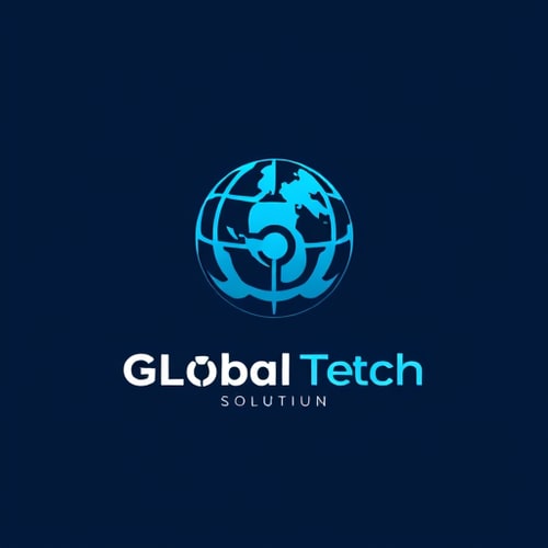 AI Design for i want a business logo on it industry company name global tech solutioun