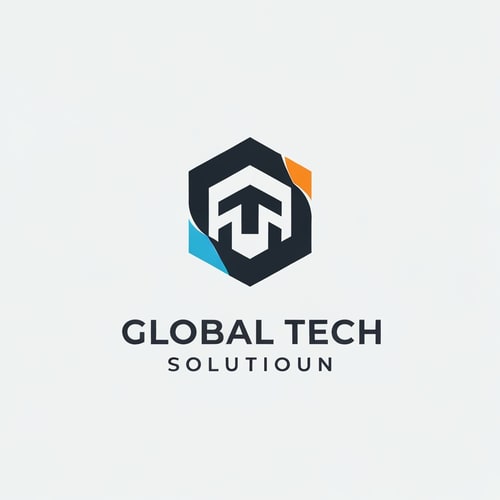 AI Design for i want a business logo on it industry company name global tech solutioun