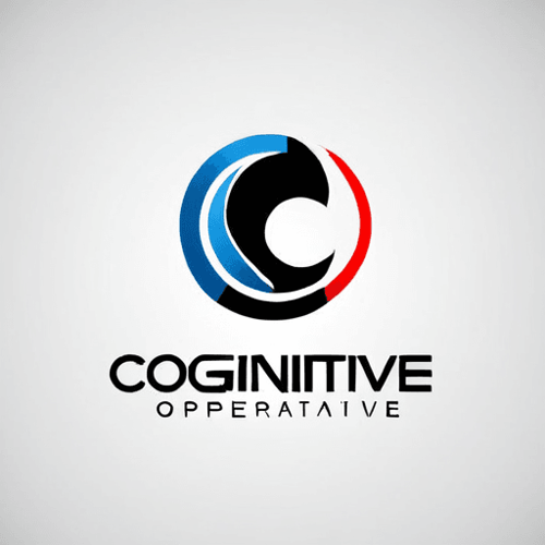 AI Design for a logo for a dissident, dynamic modern company called "cognitive operative"