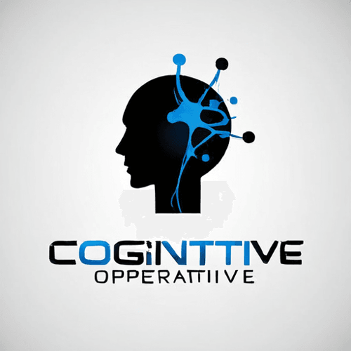 AI Design for a logo for a dissident, dynamic modern company called "cognitive operative"