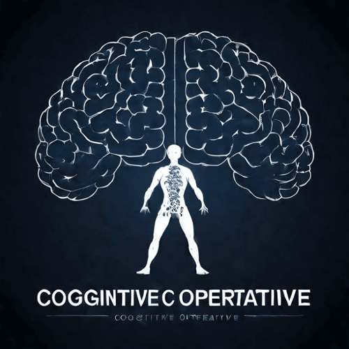 AI Design for a logo for a dissident, dynamic modern company called "cognitive operative"