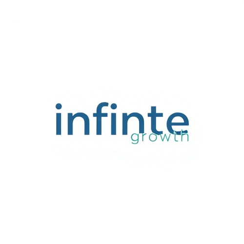AI Design for CREATE A LOGO WITH NAME infinite growth...catchy attractive mild colours and small text belwo