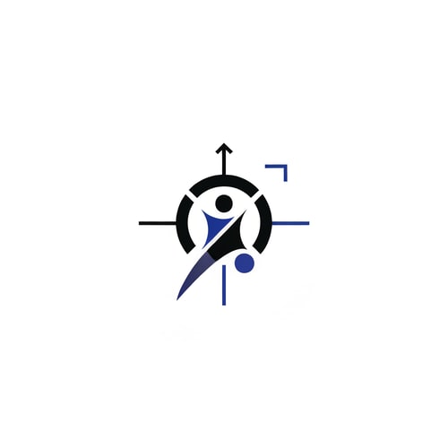 AI Design for Create a minimalist and modern logo for a Discord server focused on self-improvement and personal development.
The design should be clean, simple, and powerful, using a black and deep blue color palette.
Style should feel competitive, disciplined, and high-performance (inspired by elite mindset and growth).
Include subtle symbolic elements like an upward arrow, abstract human figure, or geometric shapes representing progress, strength, and evolution.
Avoid clutter — keep it very minimal, sharp, and visually striking.
The logo should be easily recognizable even at small sizes (Discord icon format).
Use strong contrast, smooth lines, and a slightly futuristic aesthetic.