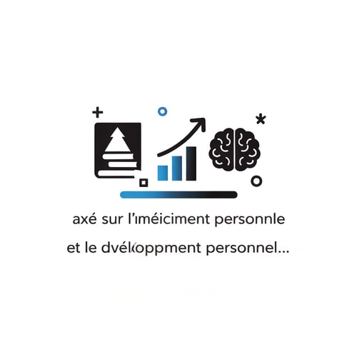 AI Design for creer moi un logo pour un server discord baser sur l'amelioration de soi et le developpement personnel avec ub style simpliste plus noir et bleu et style compet