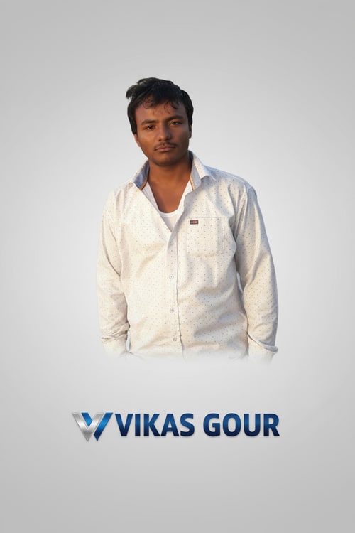 AI Design for vikas gour name se logo re -create design