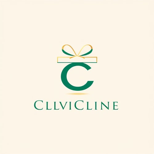 AI Design for Minimal luxury logo design featuring a gift box integrated with the letter C. The letter C should form part of the box structure, wrapping around it like packaging. Clean, modern, vector style with sharp lines and smooth curves. Use a premium color palette (gold, emerald green, ivory). No flowers or extra details, just a stylish combination of a box and the letter C