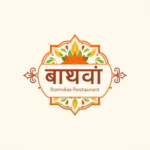 AI Design for I want to create a logo for Indian Restaurent which stronly conveys the values of Indian traditions and culture of hospitality and welcoming. The name of restaurent is मनवार with tagline स्वाद बेशुमार