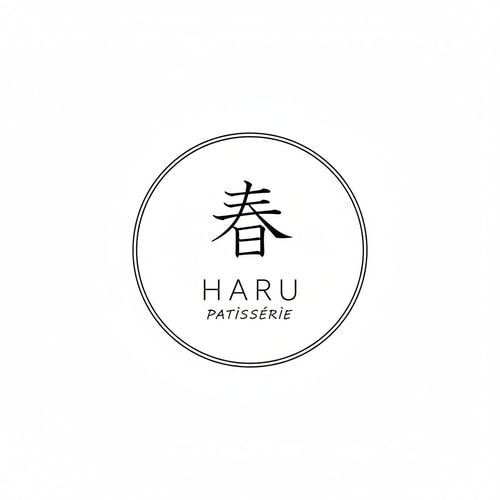 AI Design for A pastry logo with Haru, classic logo. minimlal