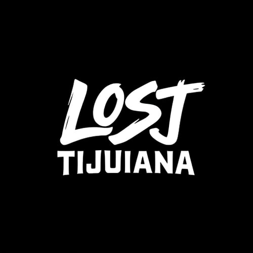 AI Design for "Design a logo for 'Lost Tijuana.' 'Lost' in graffiti font, 'Tijuana' in block font. White text on a black background. The central element should be the initials 'LTJ.' The design needs to be simple, memorable, timeless, and versatile."