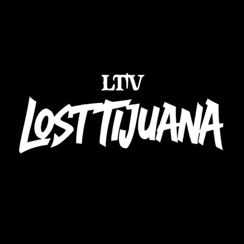 AI Design for "Design a logo for 'Lost Tijuana.' 'Lost' in graffiti font, 'Tijuana' in block font. White text on a black background. The central element should be the initials 'LTJ.' The design needs to be simple, memorable, timeless, and versatile."