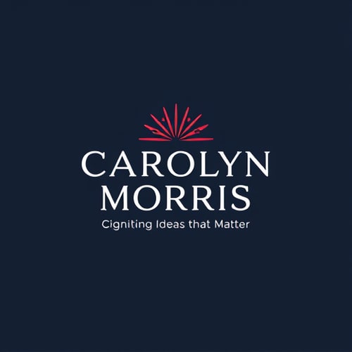 AI Design for 'Carolyn Morris' logo. the tagline is Igniting Ideas that Matter.