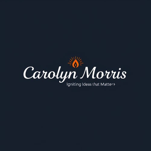 AI Design for 'Carolyn Morris' logo. the tagline is Igniting Ideas that Matter.