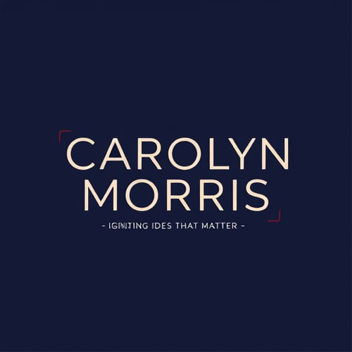 AI Design for 'Carolyn Morris' logo. the tagline is Igniting Ideas that Matter.