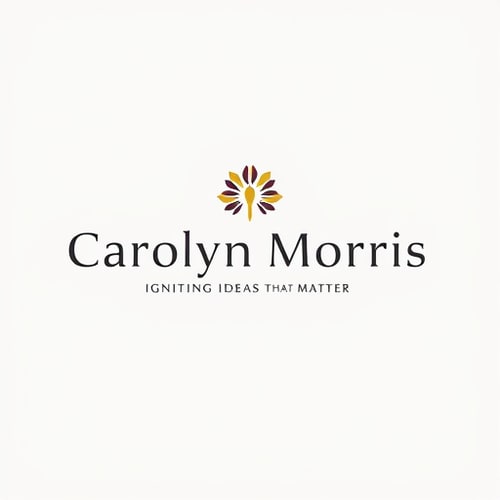 AI Design for 'Carolyn Morris' logo. the tagline is Igniting Ideas that Matter. style: Minimalist with warmth, strategic, but not stiff. Elegant, with a spark of inspiration.