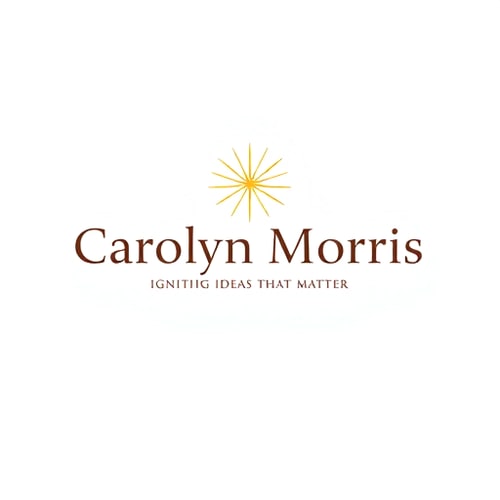 AI Design for 'Carolyn Morris' logo. the tagline is Igniting Ideas that Matter. style: Minimalist with warmth, strategic, but not stiff. Elegant, with a spark of inspiration.