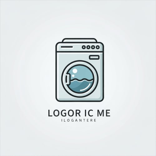 AI Design for washingmachine of logo icone