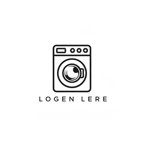 AI Design for LOGO with washingmachine icone