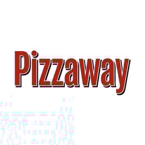 AI Design for A clean, modern wordmark logo design for a pizza restaurant named "Pizzaway" — Centered, simple composition emphasizing typography and readability — Deep tomato red, mozzarella white, and charcoal black accents — Studio lighting, high contrast, clean, professional mood — Modern vector graphic, minimalist design, bold sans-serif typeface — Generate a 2D graphic optimized for branding use; keep text/logos/labels EXACTLY unchanged; no rewriting, redrawing, correcting, or adding any text; Required text: "Pizzaway" — Pure white background.