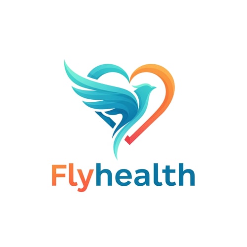 AI Design for Flyhealth of logo a unique style