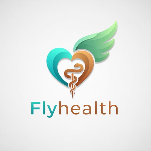 AI Design for Flyhealth of logo a unique style