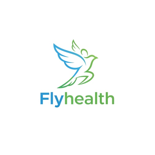 AI Design for Flyhealth of logo a unique style