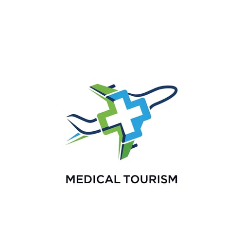 AI Design for Flyhealth a medical tourism logo airplan symbol only logo not use text
