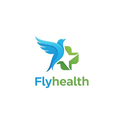 AI Design for Flyhealth of logo a unique style