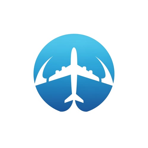 AI Design for Flyhealth logo a unique airplan symbol round only logo not use text