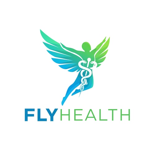 AI Design for Flyhealth of logo a unique style