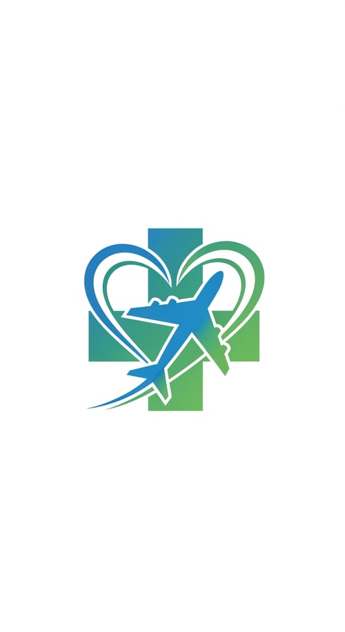 AI Design for Flyhealth logo a unique airplan symbol only logo not use text
