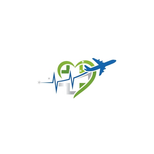 AI Design for Flyhealth a medical tourism logo only logo not yse text