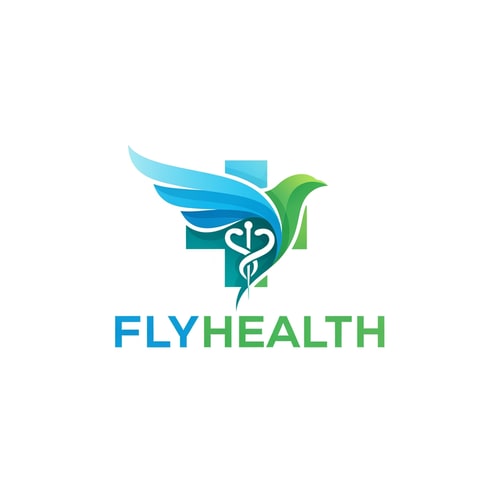 AI Design for Flyhealth of logo a unique style
