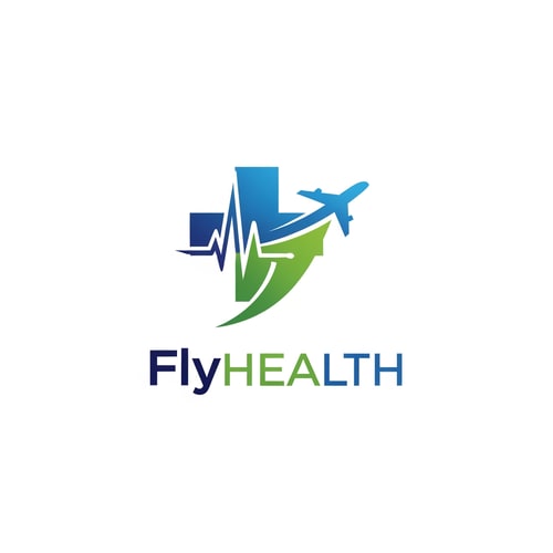 AI Design for Flyhealth a medical tourism logo