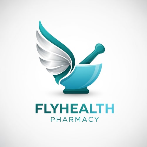 AI Design for Flyhealth of logo a unique style of pharmacy