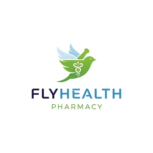 AI Design for Flyhealth of logo a unique style of pharmacy