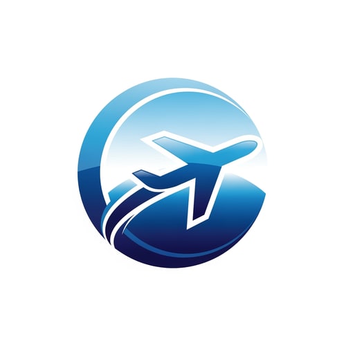 AI Design for Flyhealth logo a unique airplan symbol round only logo not use text