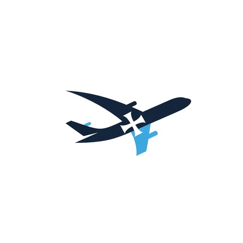 AI Design for Flyhealth logo a unique airplan symbol only logo not use text