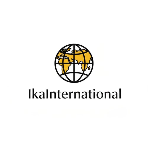 AI Design for create a logo of Ecommerce + export name is ikainternational color is dark yellow black