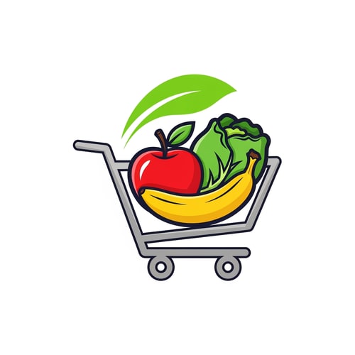 AI Design for create a logo icon for grocery