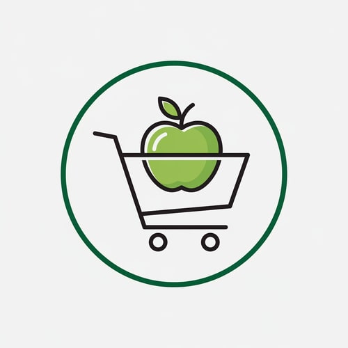 AI Design for create a logo icon for grocery