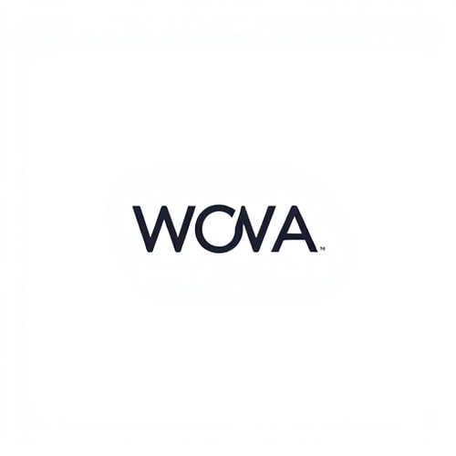 AI Design for monogram logo with initials ''WOA'' in minimalist vector style