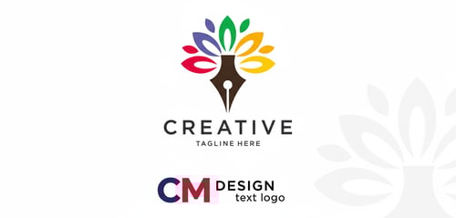 AI Design for CM DESIGN text logo