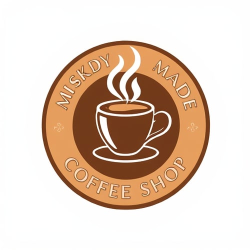 AI Design for coffee shop logo with coffee tin