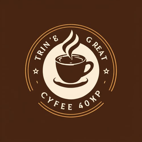 AI Design for coffee shop logo with coffee tin
